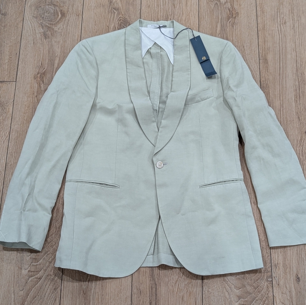 $1595 Mens BOGLIOLI Shawl Lapel Dinner Jacket Mint Green 52 US 42R